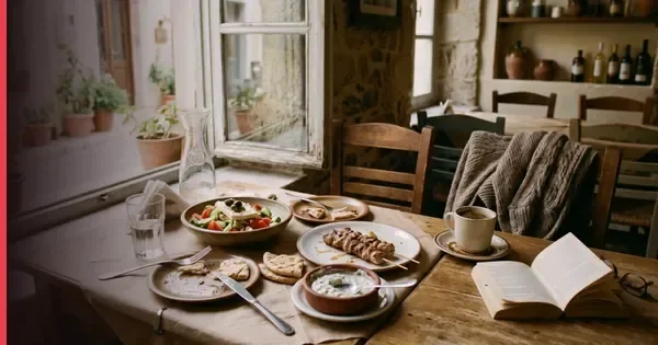 Lunch at Greek restaurants